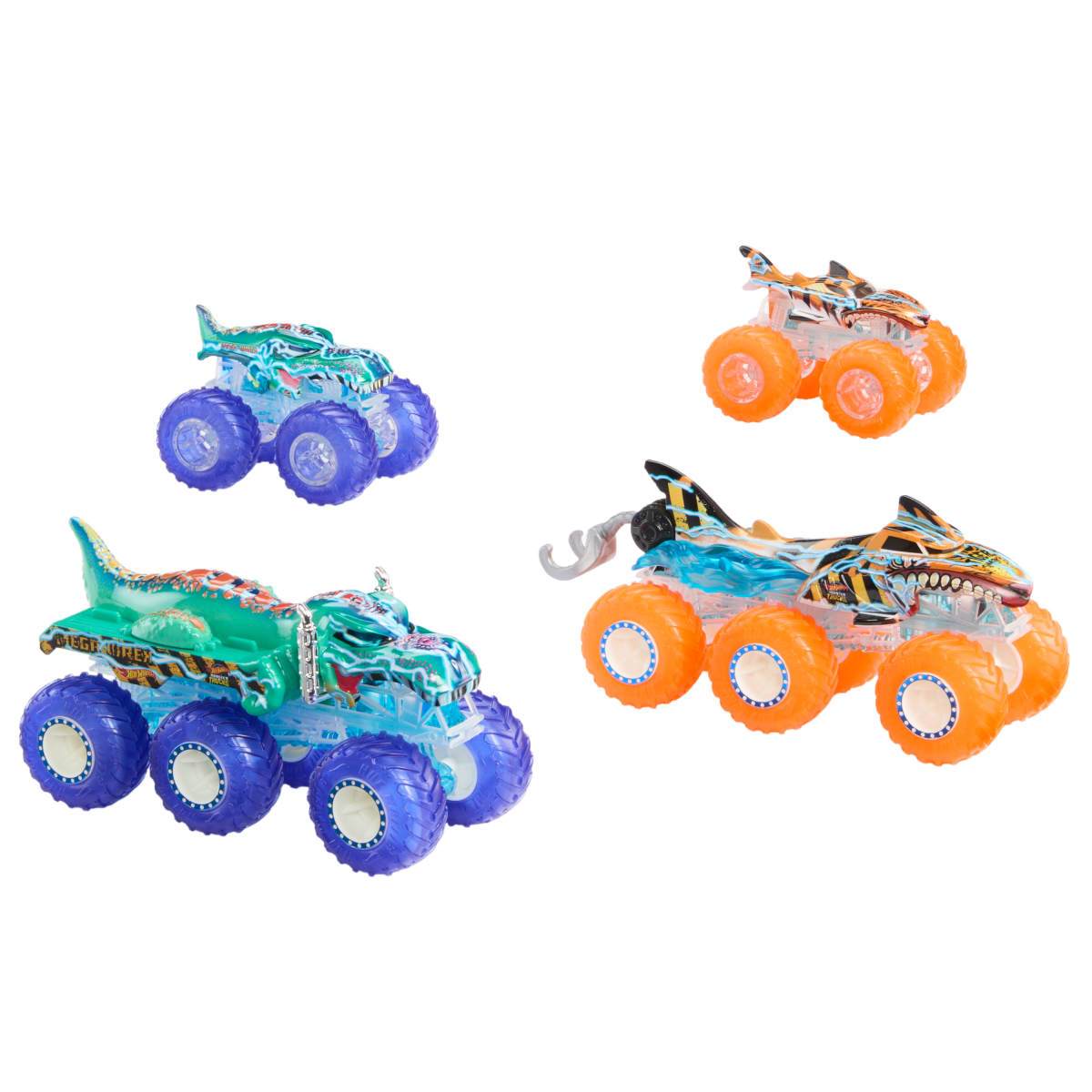 Hot Wheels Monster Trucks Power Smashers Truck + Big Rig Multipack